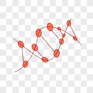 科学教育元素红色抽象螺旋分子图片