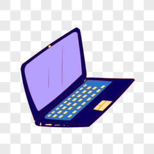 科学教育元素蓝紫色笔记本电脑图片