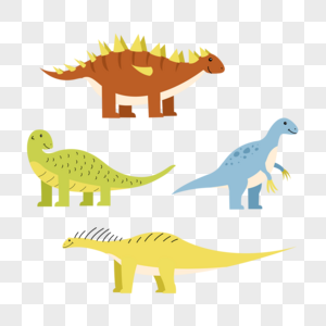 可爱卡通巨型彩色恐龙图片