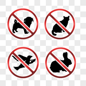 动物禁止符号图片