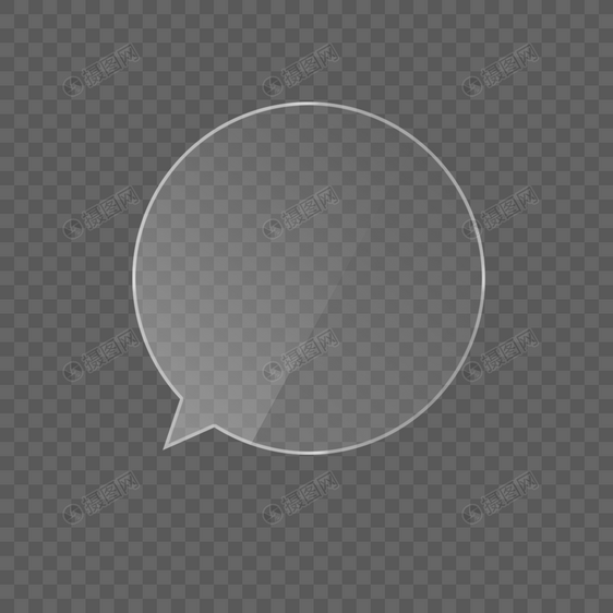 正圆形玻璃气泡对话框图片