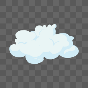 蓬软可爱的一片云朵图片