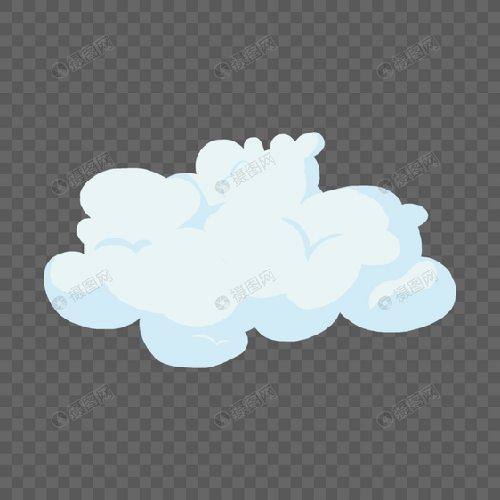 蓬软可爱的一片云朵图片