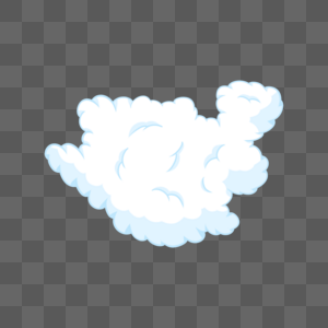 卡通可爱蓬松云层云朵图片
