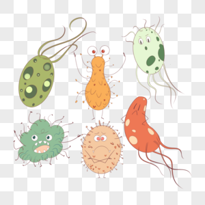 卡通微生物细菌图片