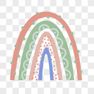 抽象形状水彩彩虹剪贴画图片