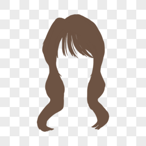 卷发发型长发浅棕色剪贴画女风格图片
