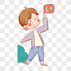 土耳其儿童节灰色上衣男生图片