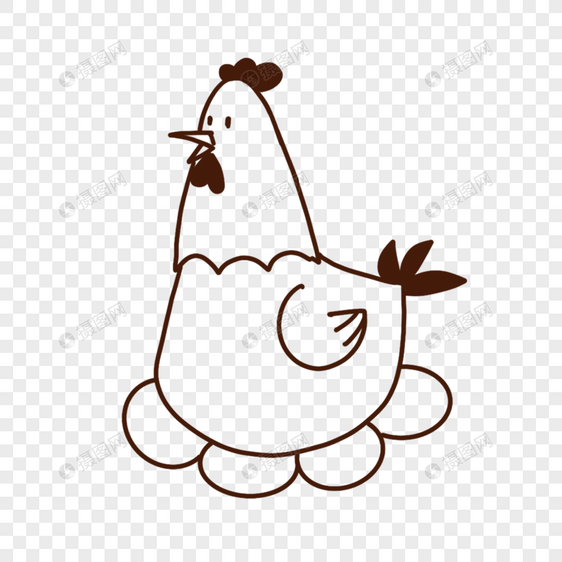 复活节母鸡涂鸦图片