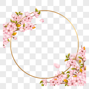 春天樱花花卉枝条边框图片