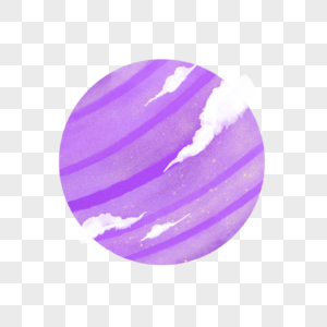 紫色纹路水彩星球图片