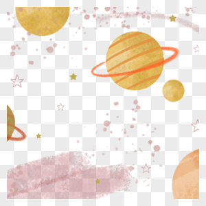 黄色条纹星球宇宙星系图图片