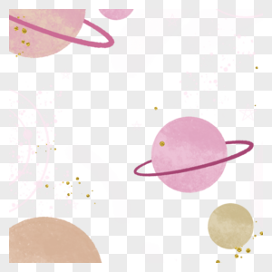 粉色带卫星的星球宇宙星系图图片