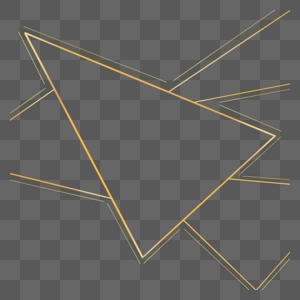 堆叠三角抽象几何金色边框图片