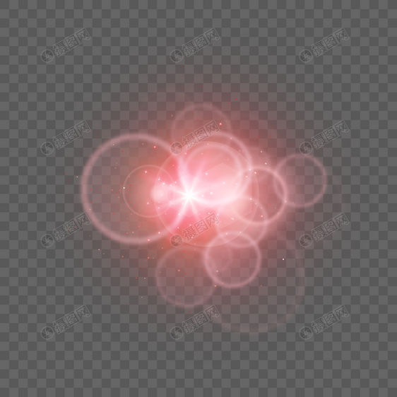 粉红色层叠光圈抽象光效图片
