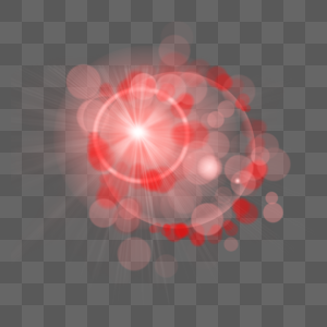红色抽象光效圆形背景图片