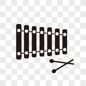 线稿音乐器材黑白木琴高清图片