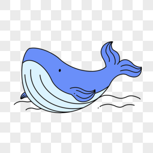 大海可爱鲸鱼蓝色海洋海底生物图片