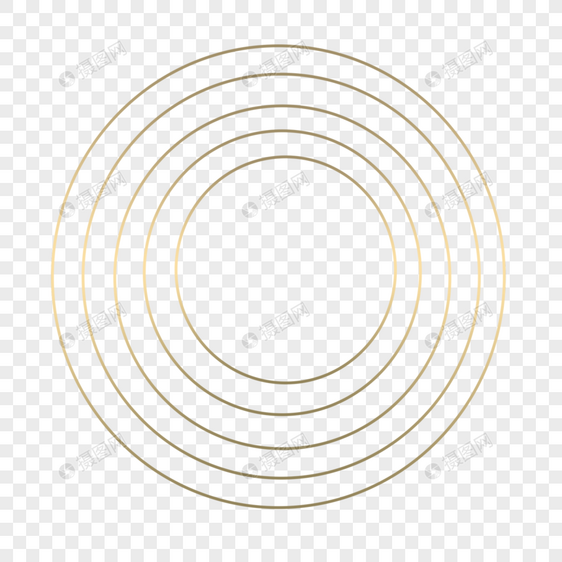 金色圆形线圈卡通贴图图片