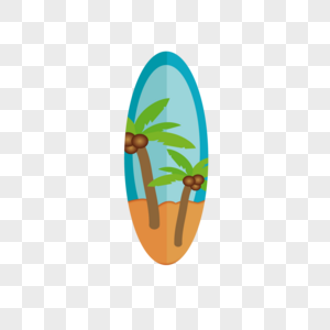 蓝棕榈冲浪板高清图片