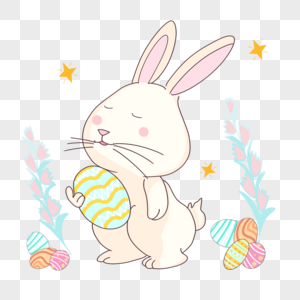 复活节快乐小兔子粉图片
