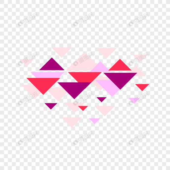 粉色三角背景海报图片