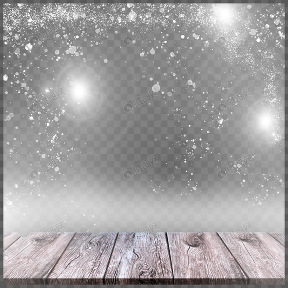 星光雪花冬季光效雪景图片