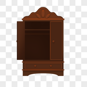 家用棕色古典风格衣柜图片