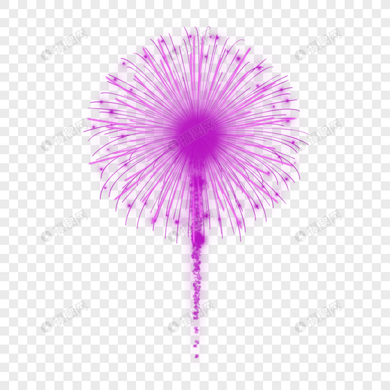 紫色焰火升空爆炸特效图片