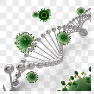 新型冠状和dna绿色图片