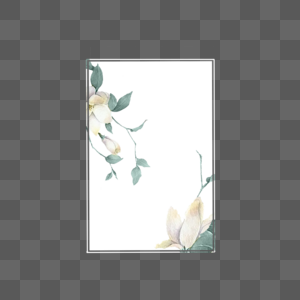 复古茉莉花卉边框图片