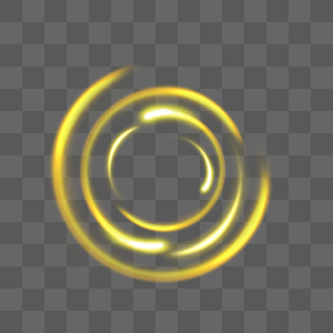 黄色圆环发光光效图片