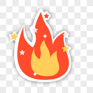 火火苗卡纸可爱图片绘画图片素材