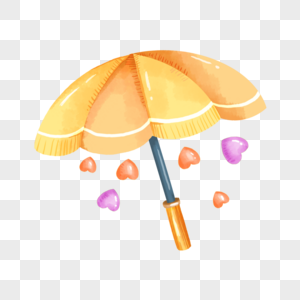 雨伞爱心黄色粉色图片图案图片