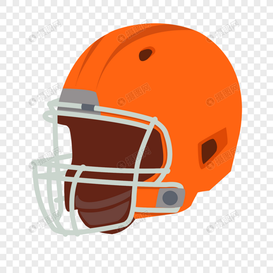 美式足球头盔扁平风格图片