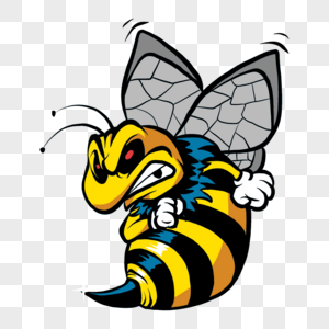 蜜蜂波普嘻风格黄色昆虫图片