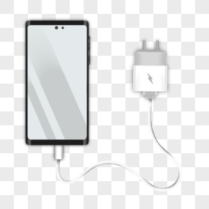 充电器手机立体白色图片