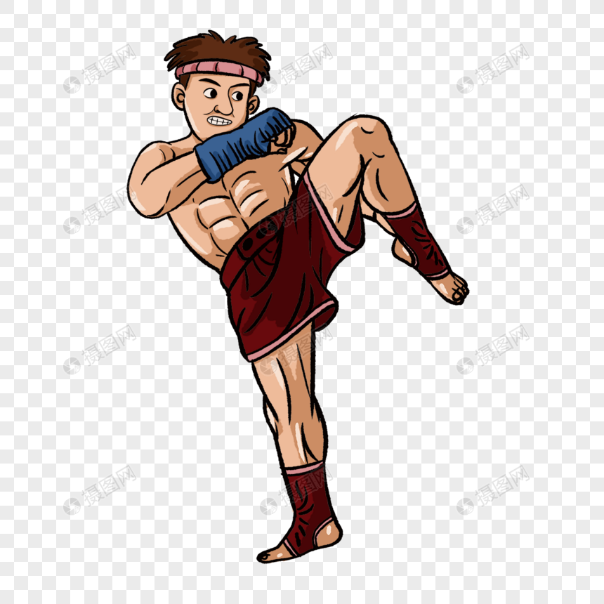 泰拳运动卡通人物