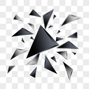 三角形抽象立体色块图片
