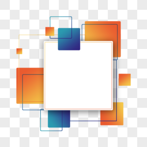 抽象渐变方块几何方形边框图片