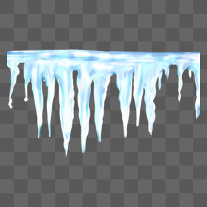 冰柱柱状冰块图片