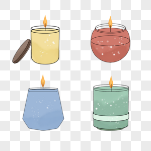 香薰蜡烛平面插图系列高清图片