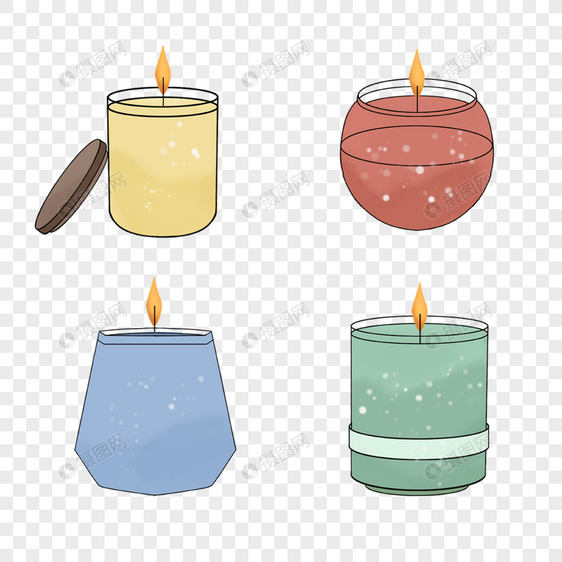 香薰蜡烛平面插图系列图片
