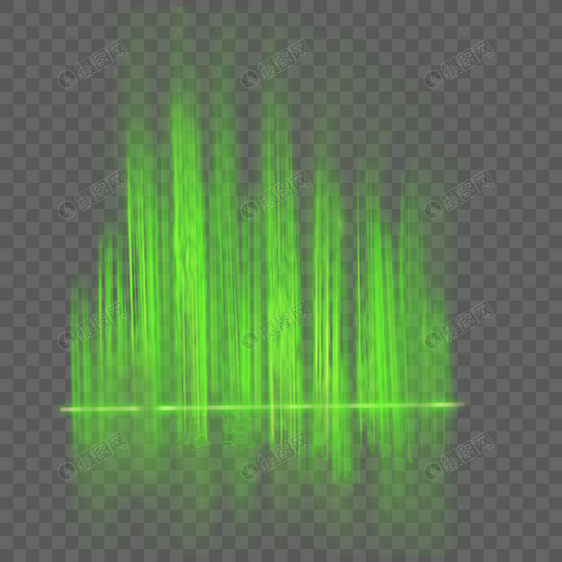 眩光绿色北极光效图片