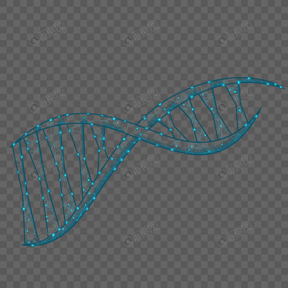 螺旋dna抽象光效分子结构图片