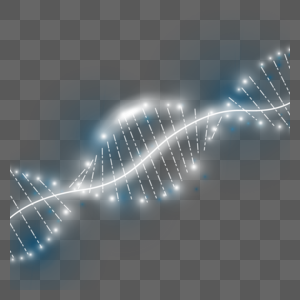 dna分子结构白色螺旋闪光颗粒图片
