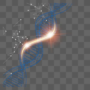 dna分子结构抽象双色光影螺旋图片
