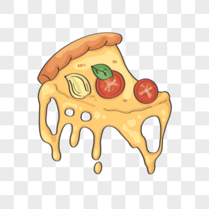 拉丝美味披萨插画图片