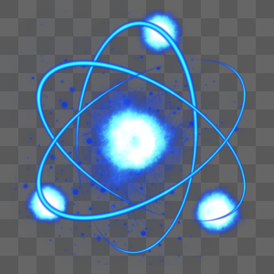 原子光效抽象蓝色点点图片