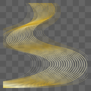 金色波纹曲线抽象边框图片